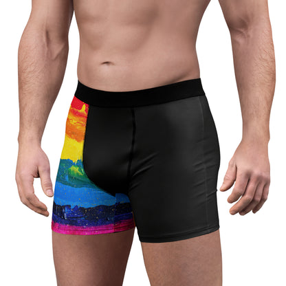 Rainbow-Paint Print Boxer Briefs (Free Shipping)