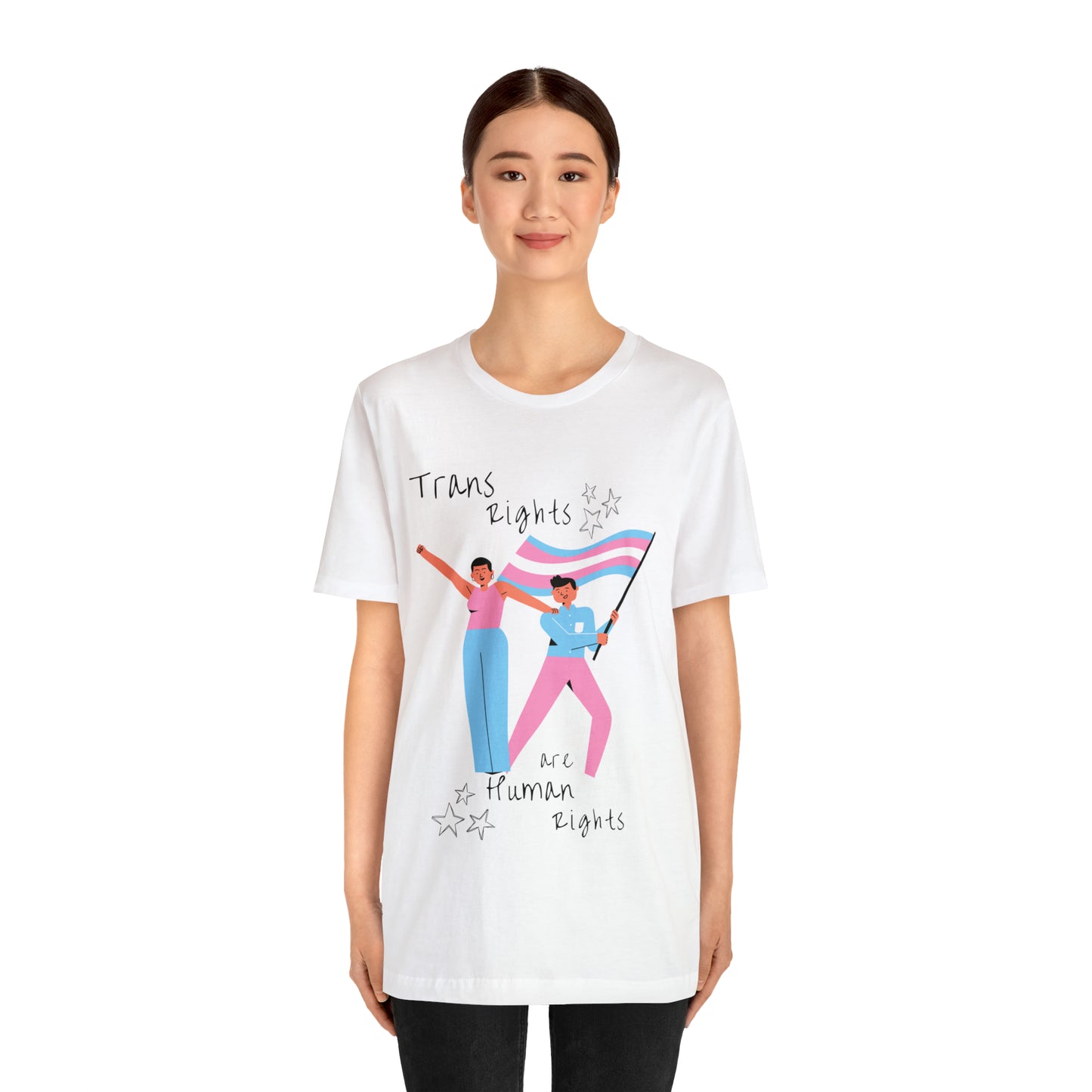 Trans Rights are Human Rights Comfy Activism White Tee (Free Shipping!)