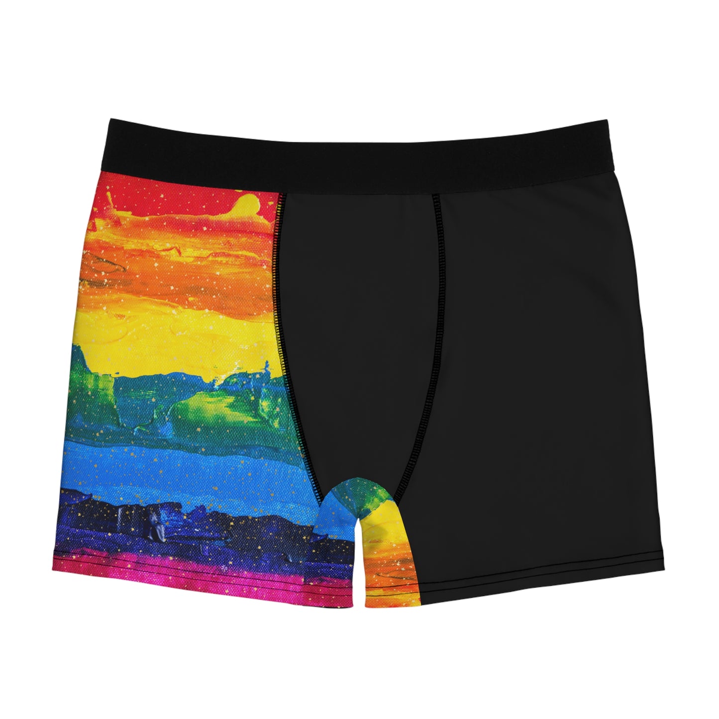 Rainbow-Paint Print Boxer Briefs (Free Shipping)