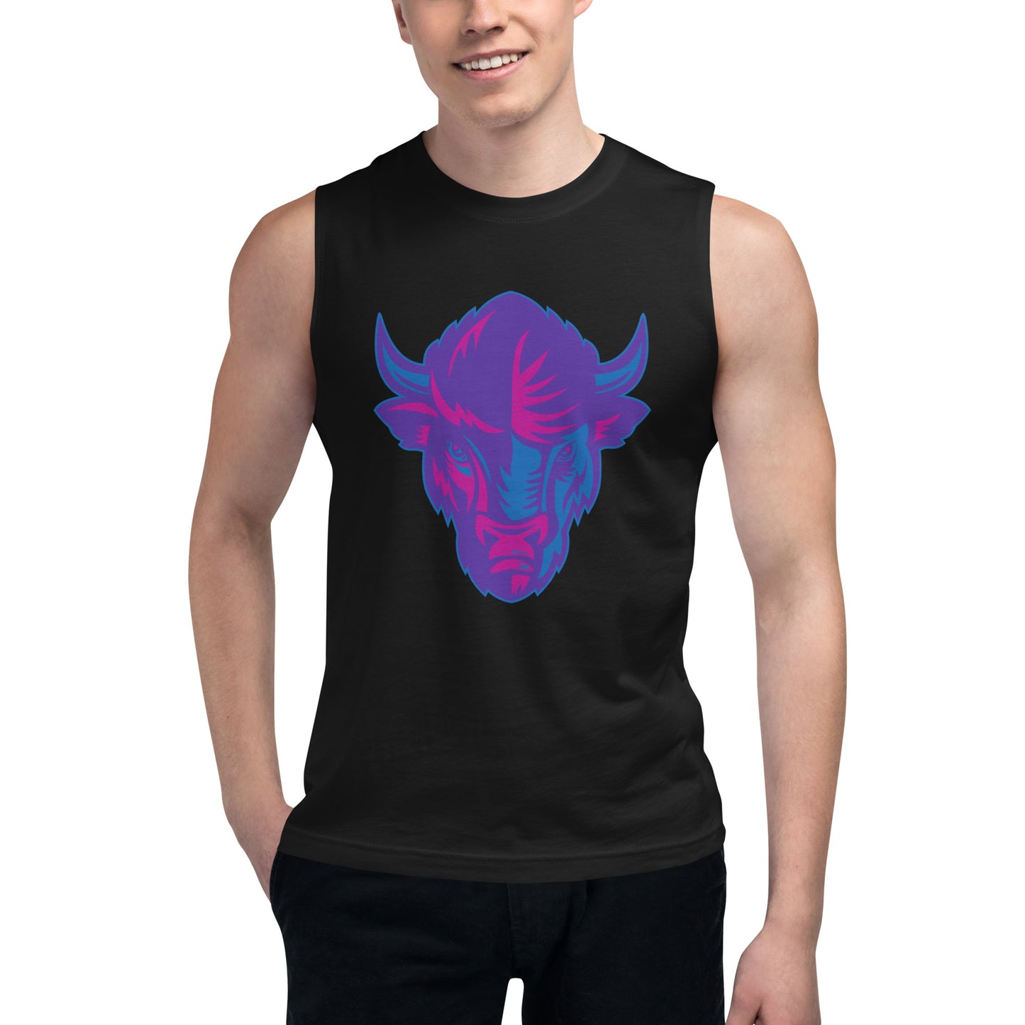 Subtle Bisexual Pride Bison Muscle Shirt (Free Shipping!)