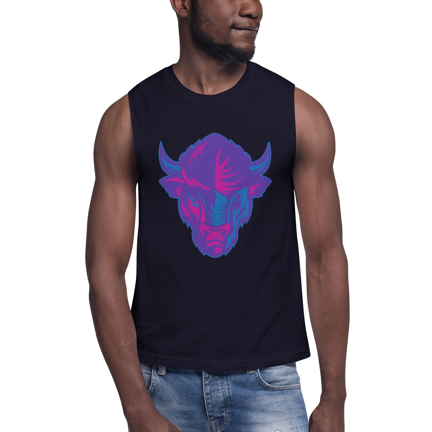 Subtle Bisexual Pride Bison Muscle Shirt (Free Shipping!)